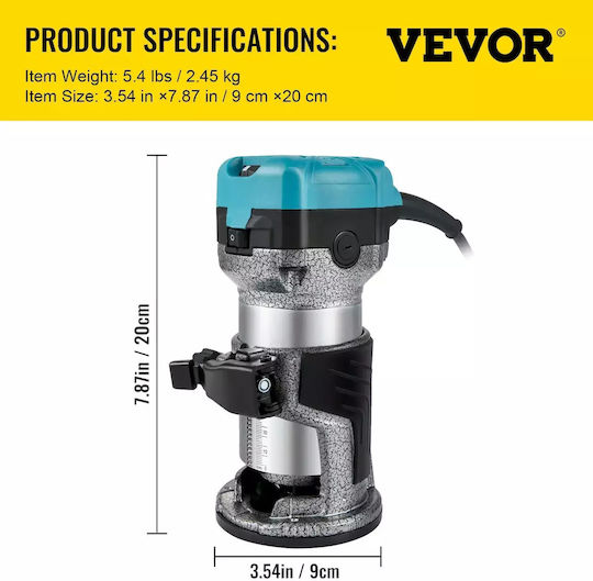 Vevor SWPL48BQJP2 Trim Router 710W