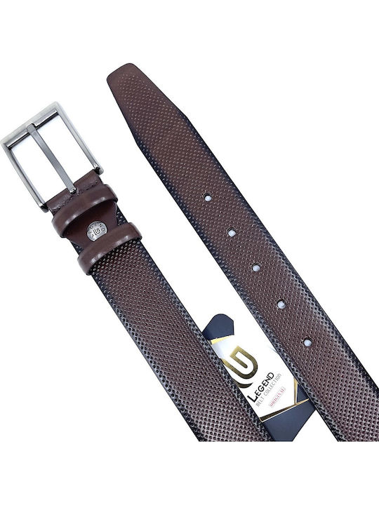 LGD-2033 Men's Belt Leather Tabac Brown
