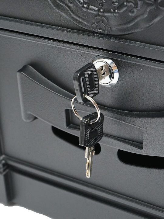 Breckner Cutie Poștală pentru Exterior Metalic în Culoarea Gri 26x9x41cm