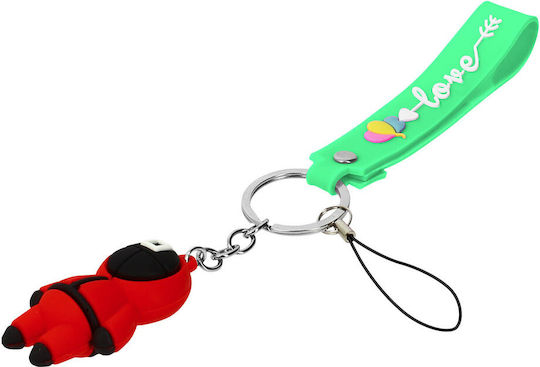 Keychain Wristband Squid Game Series Silicone Character Green