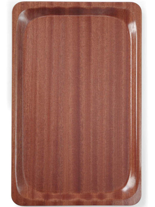 Hendi Lemnos Dreptunghiular Tavă de Servire Antiderapant cu Mânere în Culoare Maro 37x53cm 1buc