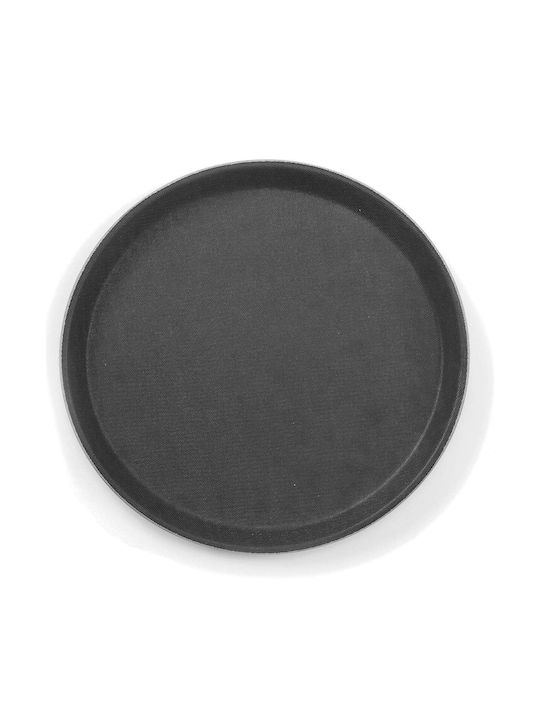Hendi Round Serving Tray Non-slip in Black Color 28x28cm 1pcs