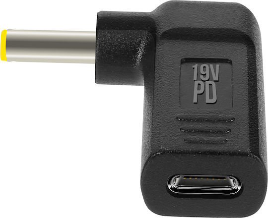 Abgewinkelter USB-C zu DC 5,5 x 2,5 mm Ladeadapter