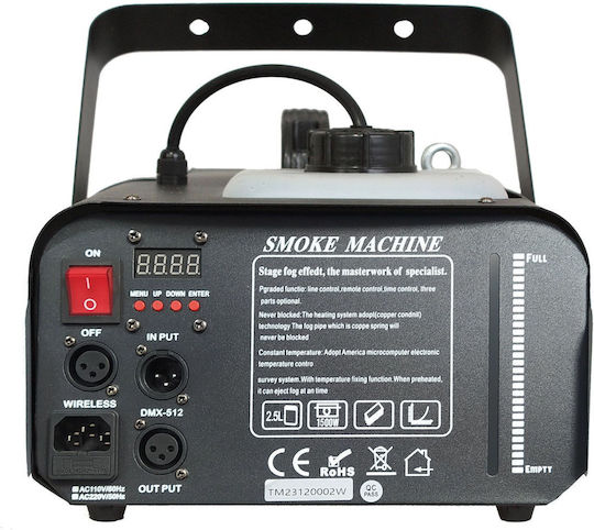 PFX S1500D EC Fog Machine 1500W Wireless Remote Compatible with DMX Control