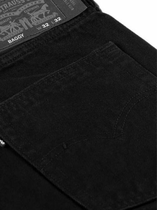 Skateboarding Herren Jeanshose mit Lose Baggy Anwendung Schwarz