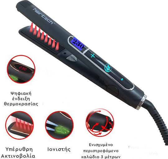 HairTech Infrared HTO88 Hair Straightener with Ceramic Plates Ionic 45W