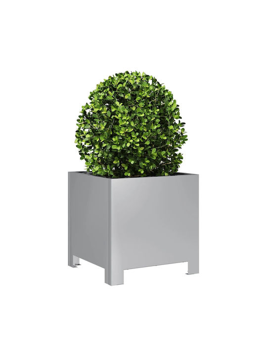 vidaXL Grădină Set 2 Jardiniere Metalice Silver