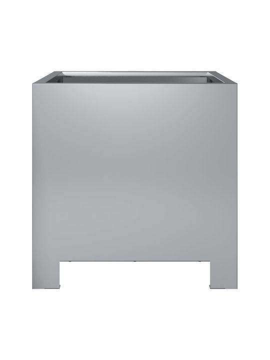 vidaXL Grădină Set 2 Jardiniere Metalice Silver