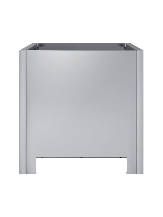 vidaXL Grădină Set 2 Jardiniere Metalice Silver