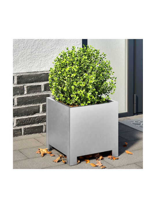 vidaXL Grădină Set 2 Jardiniere Metalice Silver
