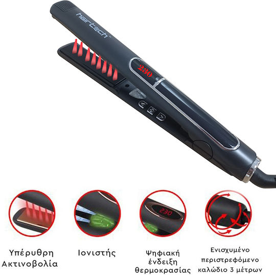 HairTech Infrared HTO87 Hair Straightener with Ceramic Plates Ionic 45W