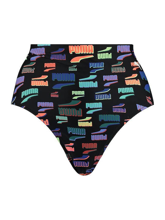 Bikini Inferioare Slip Talie Înaltă Albastră