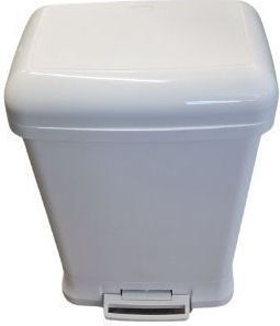 Viopsyctr Coș de Gunoi Plastic cu Pedală Alb 38lt 1buc