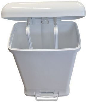 Viopsyctr Plastic Waste Bin with Pedal White 38lt