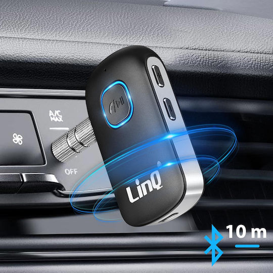 Linq Bluetooth Car Audio Receiver Hands-free Kit Black