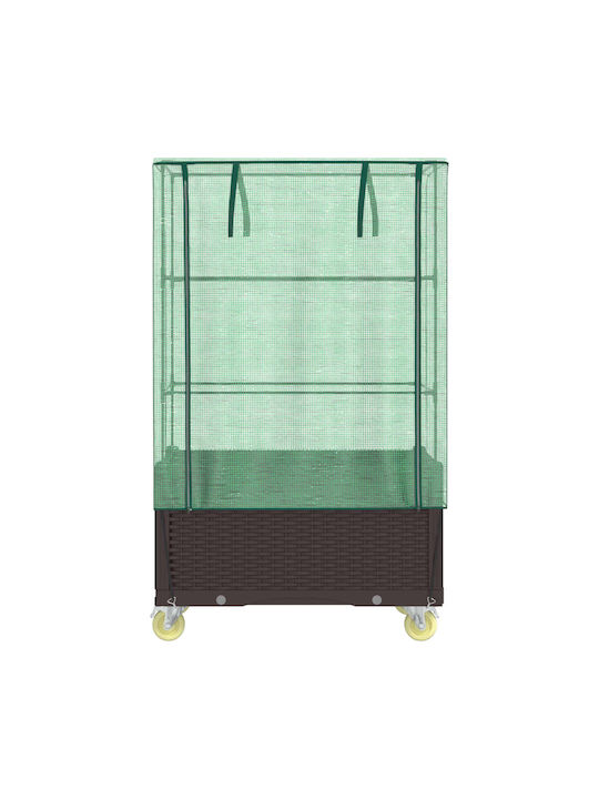 vidaXL Planter Box Plastic Brown 50x80x182cm.