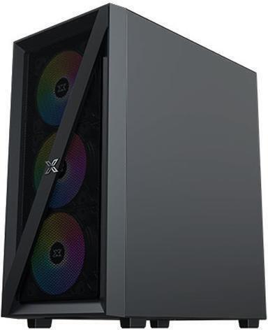 Xigmatek Blade Геймърско Midi Tower Компютърна Кутия с Страничен Прозорец и RGB Осветление Черна