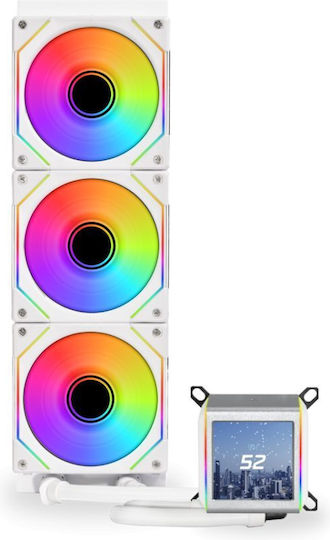 Lian Li GALAHAD II LCD 360 Охлаждане AIO CPU с 3 Вентилатора 120mm и ARGB Осветление Бял