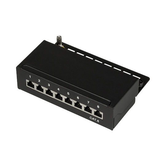 LogiLink Patch Panel Shielded cat6 Μαύρο