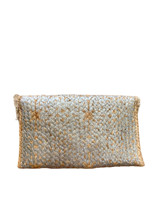 Handgefertigte Indische Strohtasche Sankha Silber Solo Me Damen Einheitsgröße Clutch15