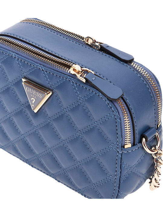 Чанта през рамо Guess Giully за жени Guess синя Hwqg8748140-slate