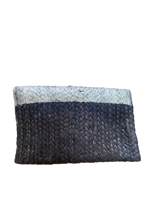 Damen Handgemachte Indische Strohtasche Tara Schwarz Solo Me Einheitsgröße Clutch12