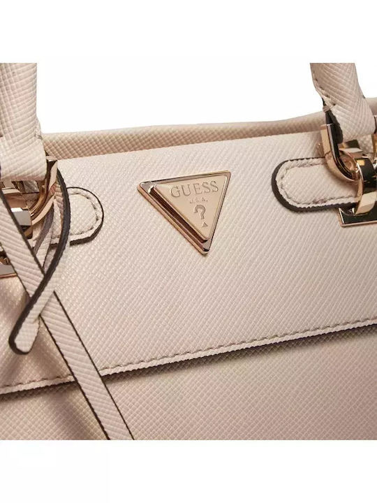 Guess Levante Luxury Satchel Τσάντα Γυναικεία Stone Gu0achwvg93400600000