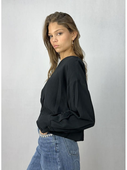 Women's Blouse Long Sleeve Black