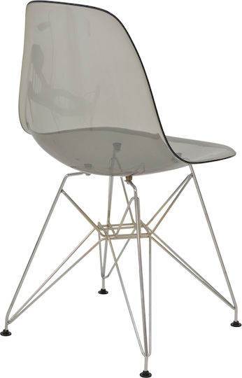 Καρέκλα Τραπεζαρίας Adelle 46x55x81εκ. Διάφανο Γκρι Καρέκλα Τραπεζαρίας Adelle 46x55x81εκ. Διάφανο Γκρι