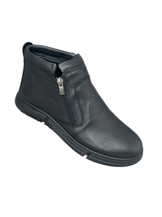 Smart Steps Men's Leather Boots Black