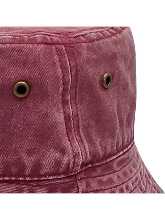 Brims and Trims Denim Women's Bucket Hat Burgundy