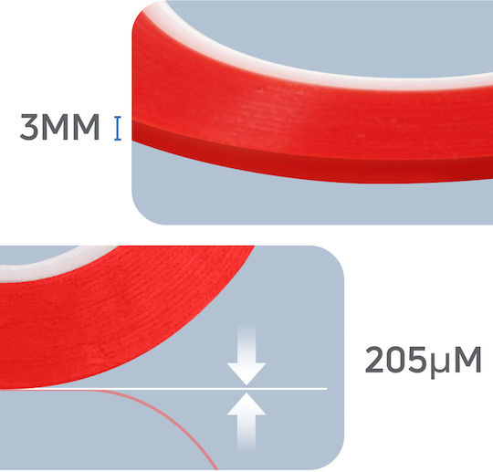 Double-Sided Adhesive Repair Tape 50m Strong Adhesion 3mm Width Transparent