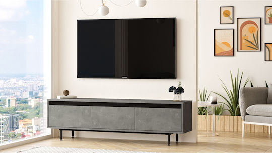 Έπιπλο Τηλεόρασης Midlothian Γκρι, Μαύρο Μ160xΠ35.5xΥ45.2cm