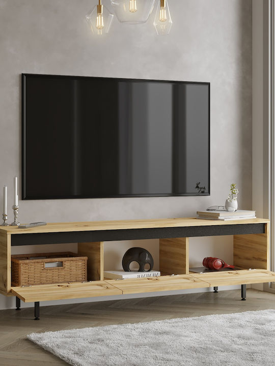 Έπιπλο Τηλεόρασης Midlothian Φυσικό/μαύρο Μ160xΠ35.5xΥ45.2cm
