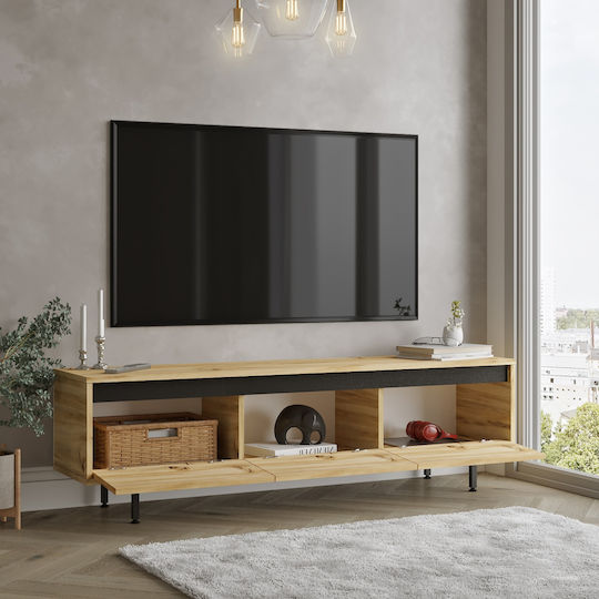 TV-Ständer Midlothian Natur/Schwarz M160xP35.5xH45.2cm