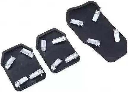 Car Pedal Set Non Slip Universal Silver 3pcs