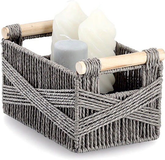 Zeller Aufbewahrungskorb Bamboo Gray 28x17x16cm 1Stück
