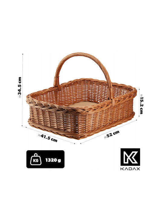 Kadax Coș de Depozitare Din paie Maro 1buc