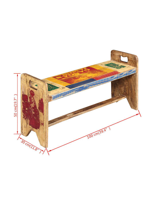 Bank Außenbereich Holz 100x30x50cm