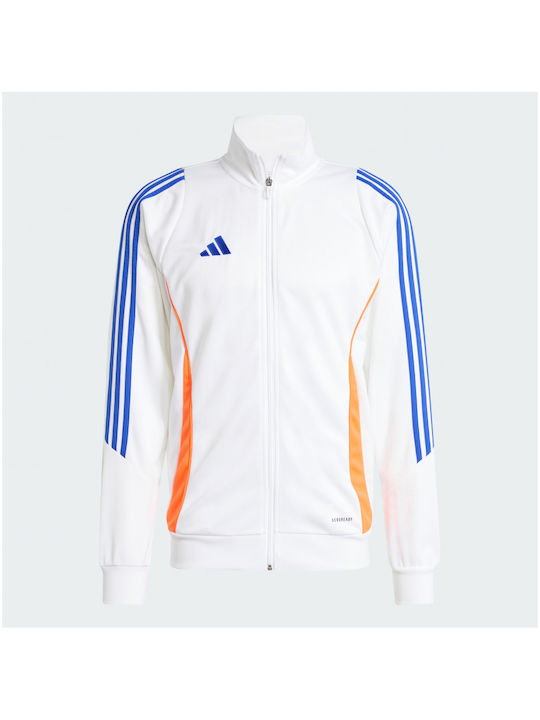 Adidas Tiro 24 Men's Sweatshirt Jacket with Pockets white