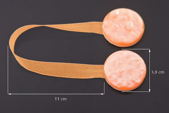 Eurofirany Tie-Back Magnetic din Plastic Portocaliu 1buc