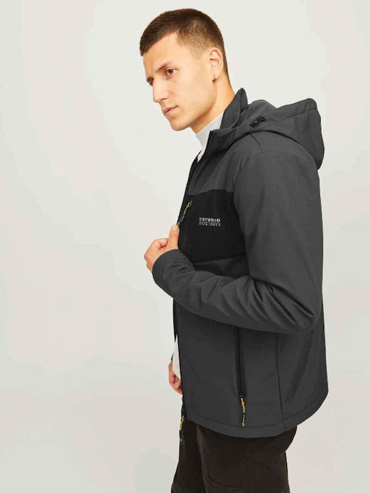 Winter Jacket Softshell Waterproof and Windproof Asphalt, Dark Grey