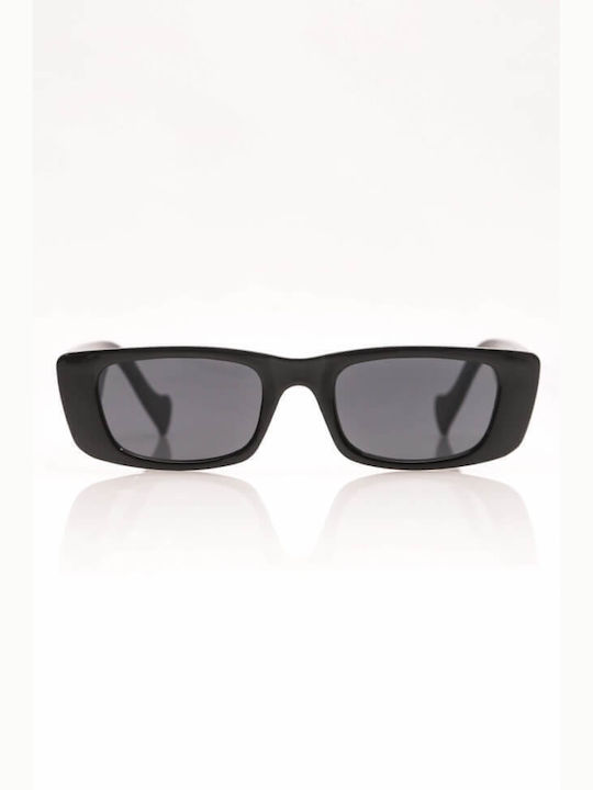 Luigi Sunglasses with Black Plastic Frame and Black Lens 3410701