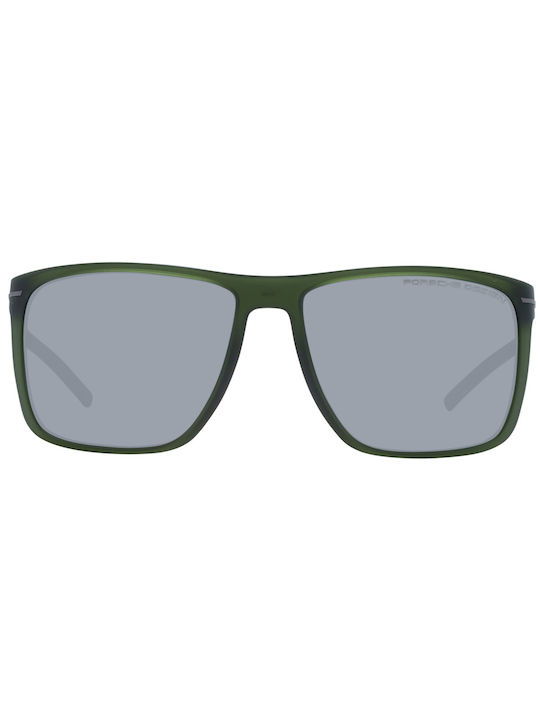 Porsche Design Men's Sunglasses with Green Frame and Gray Lens P8636 C616