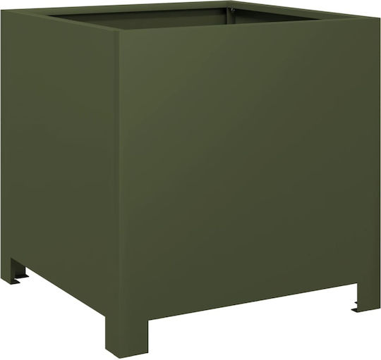 vidaXL Garten Set 2 Blumenkästen Metall Olive, Green