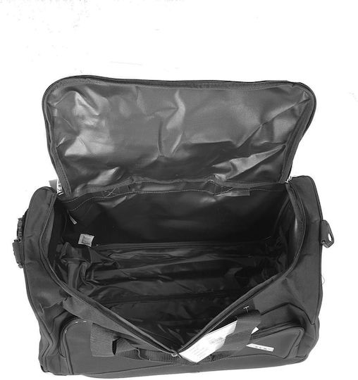 RCM Geantă de voiaj 49lt Negru cu roți Textil L53xW28xH28cm