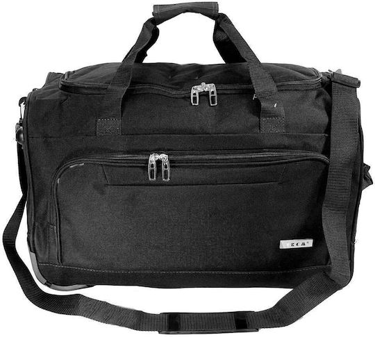 RCM Geantă de voiaj 49lt Negru cu roți Textil L53xW28xH28cm