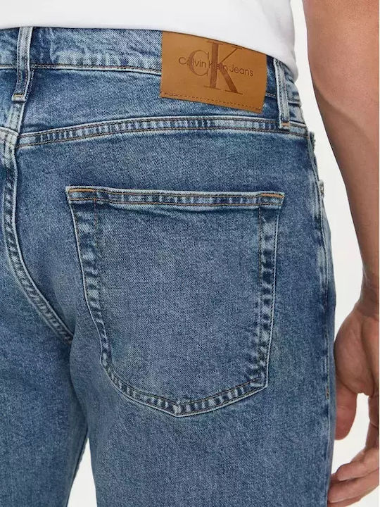 Ανδρικό Παντελόνι Τζιν με Regular Straight Εφαρμογή Medium Denim