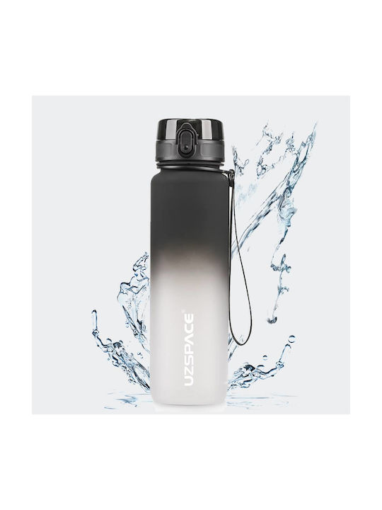 Uzspace Leakproof Tritan Bpa Free Water Bottle Plastic 1000ml Black