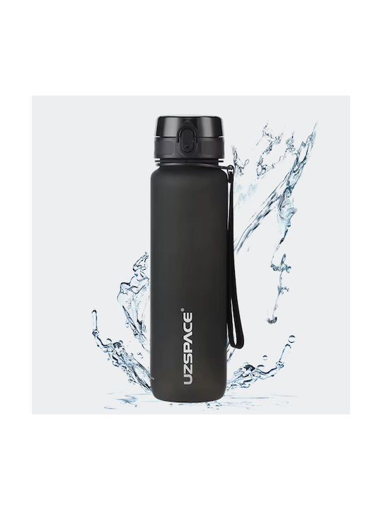 Uzspace Leakproof Tritan Bpa Free Water Bottle Plastic 1000ml Black